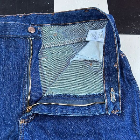 Mens RED KAP Classic Blue Denim Work Jeans / Size 36W-32L - Picture 3 of 6